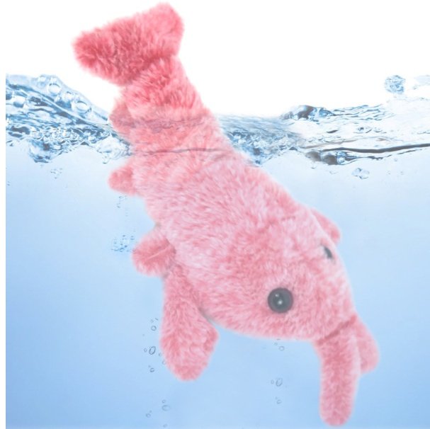 Pet Toys Electric Jumping Shrimp USB Charging Simulation Lobster Funny Cat Plush Pets Toy - 4