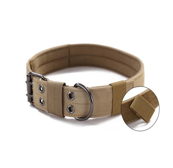 Wide Tactical Heavy Duty Nylon Large Dog Collar K9 Military With Metal Buckle - 2