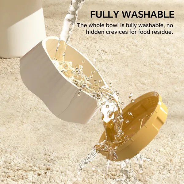 2-in-1 Dual Mode Large Plastic Cat Slow Feeder Bowl, Switchable Fast&Slow Feed - 4