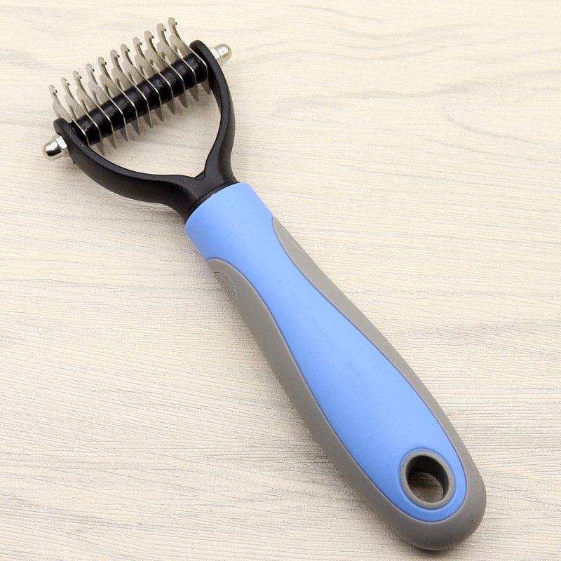 Pet Long-haired Dogknot Comb Double-sided Blade Dog - 9