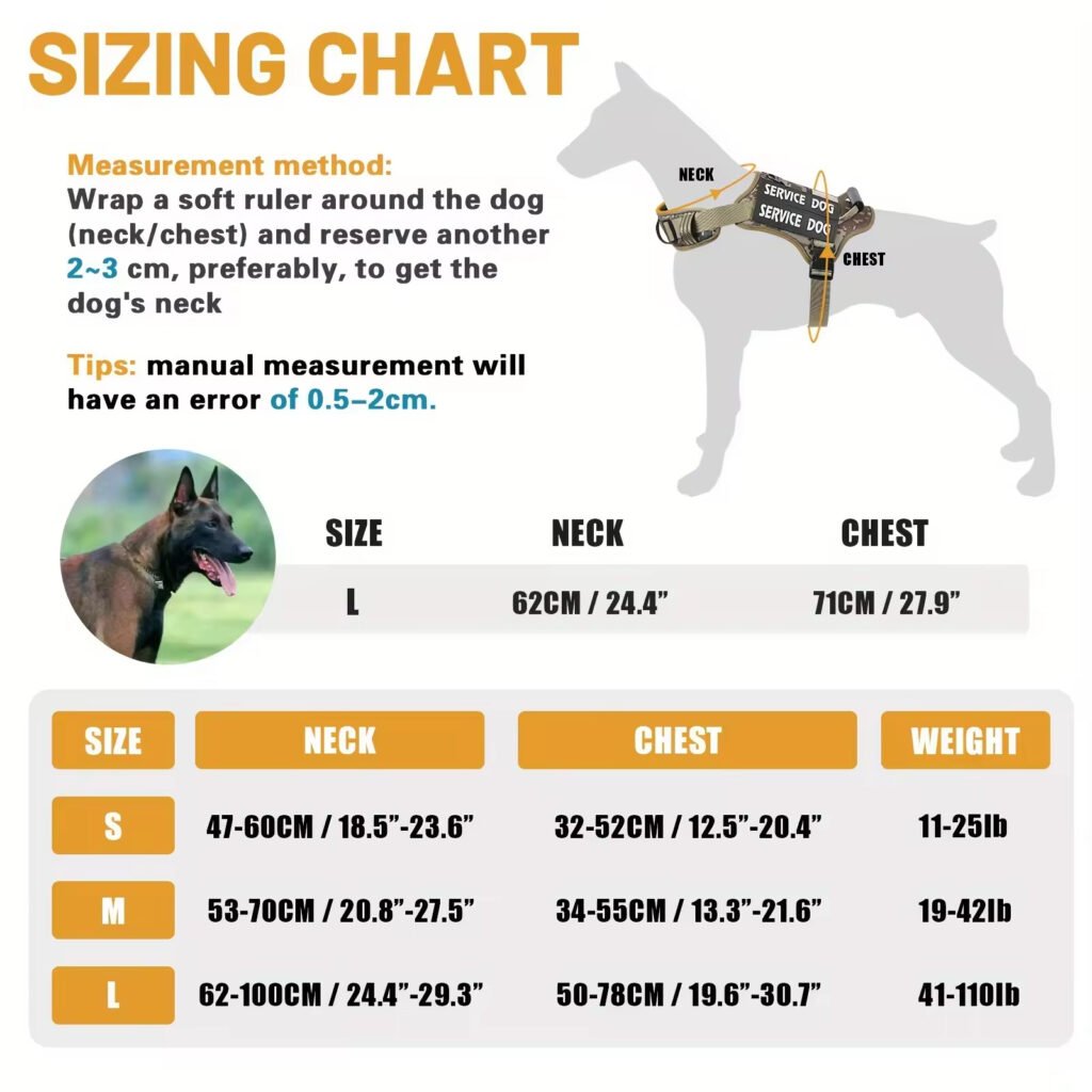 Tactical Service Dog Harness With Handle, No-Pull Adjustable Reflective Pet Vest Harness For Easy Walking And Training - 4