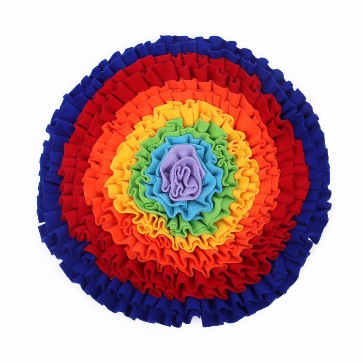 Pet Dog Snuffle Mat Nose Smell Training Sniffing Pad Dog Puzzle Toy Slow Feeding Bowl Food Dispenser Carpet Washable Dog Toys - 6