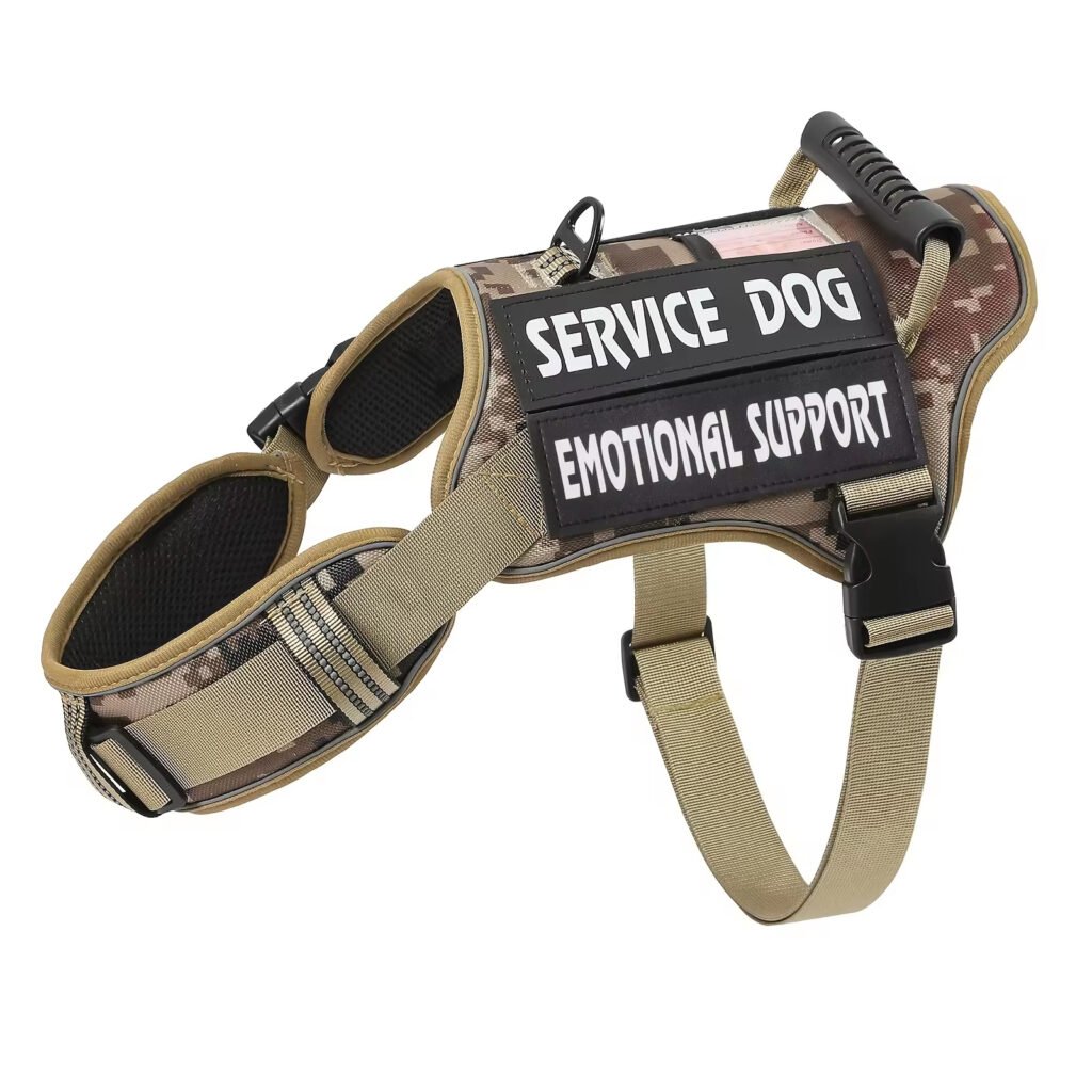 Tactical Service Dog Harness With Handle, No-Pull Adjustable Reflective Pet Vest Harness For Easy Walking And Training - 6