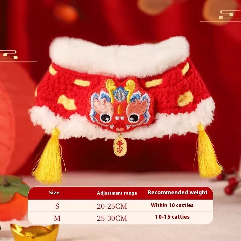 Pet Cat Clothes New Year Scarf Collar - 5