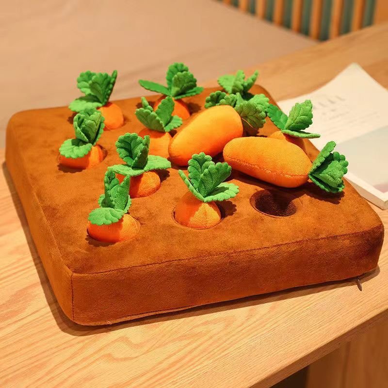 Pet Dog Toys Carrot Plush Toy Vegetable Chew Toy For Dogs Snuffle Mat For Dogs Cats Durable Chew Puppy Toy Dogs Accessories - 4