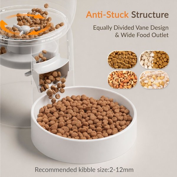 Smart Pet Feeder 3L Automatic Food Dispenser For Cats, Dogs Small Pets Indoor, Timed And Quantitative Dry Food Cat Feeder Kibble, Feeding - 5