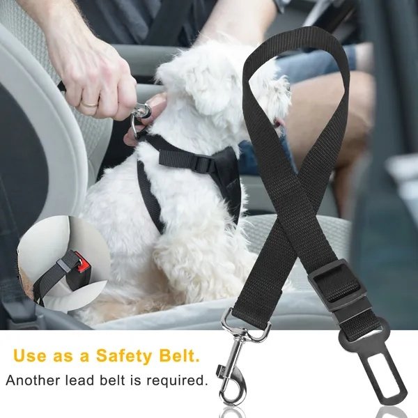 2Pcs Pet Dog Seat Belt Leash Adjustable Pet Dog Cat Safety Leads Harness - 5