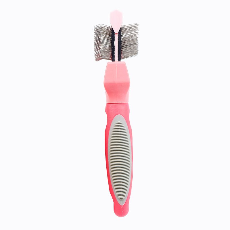 Pet Self Cleaning Hair Brush Cleaning Pets Supplies Cat Double Sided Soft Comb - 4