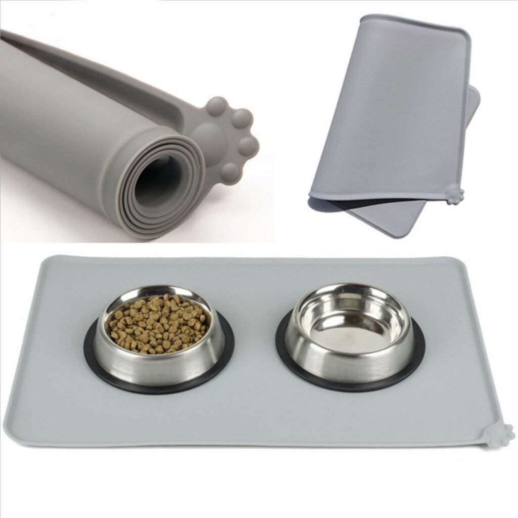 Waterproof Pet Mat For Dogs And Cats Pure Color Silicone Pet Food Mat - 5
