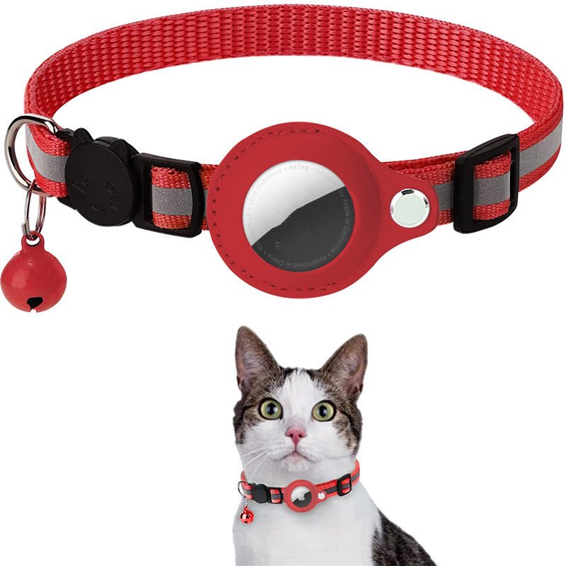 Reflective Collar Waterproof Holder Case For Airtag Air Tag Airtags Protective Cover Cat Dog Kitten Puppy Nylon Collar - 10