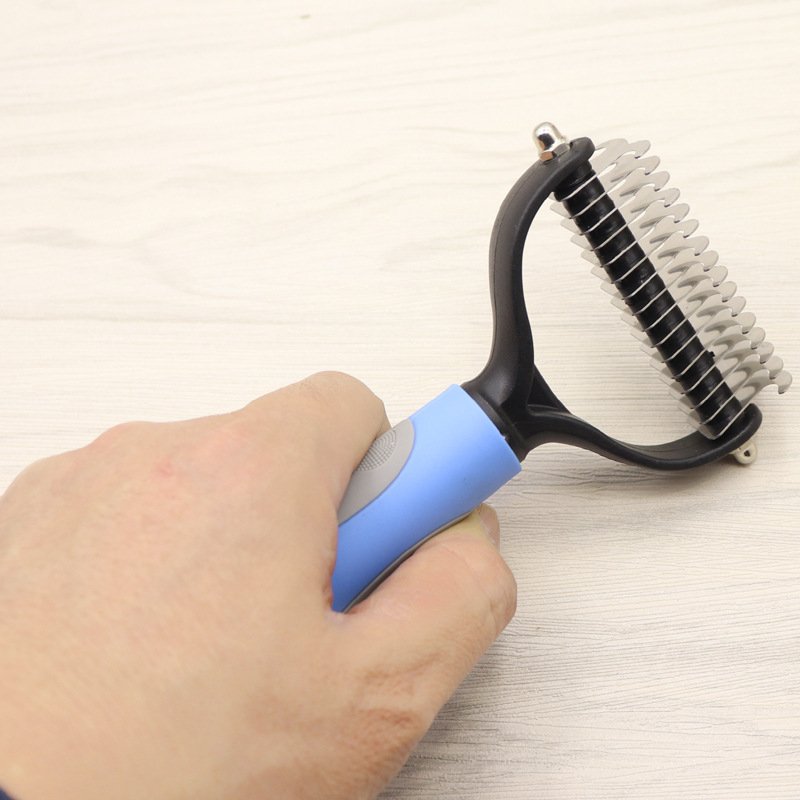 Pet Long-haired Dogknot Comb Double-sided Blade Dog - 4