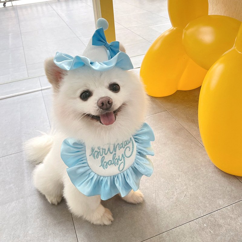 Dog Birthday Saliva Towel Party Bib Cat Neck Scarf Cute Jewelry - 4