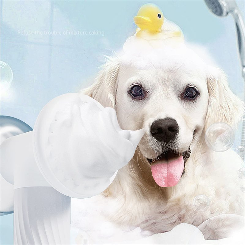 Automatic Foaming Dog Cat Bath Brush Dog Shampoo Brush With Soap Dispenser Electric Pet Grooming Massage Brush Pet Bath Brush Scrubber Comb For Dog Cat Pet Products - 2