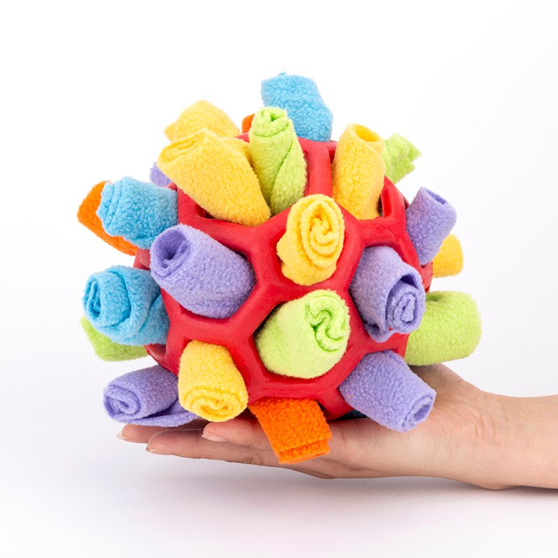 Pet Dog Sniff & Snack Puzzle Ball  Snuffle Ball Canine Enrichment Nose Pad Toys - 3
