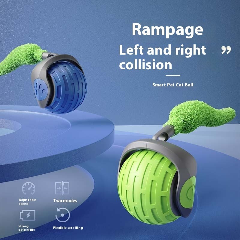 New Interactive Cat Toys Ball Auto Electric Rolling Ball Toys For Cat Kitty Pets Smart Automatic Teaser USB Rechargeable Cat Toy Pet Products - 2