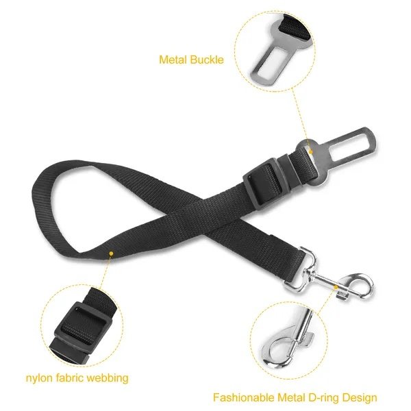 2Pcs Pet Dog Seat Belt Leash Adjustable Pet Dog Cat Safety Leads Harness - 2