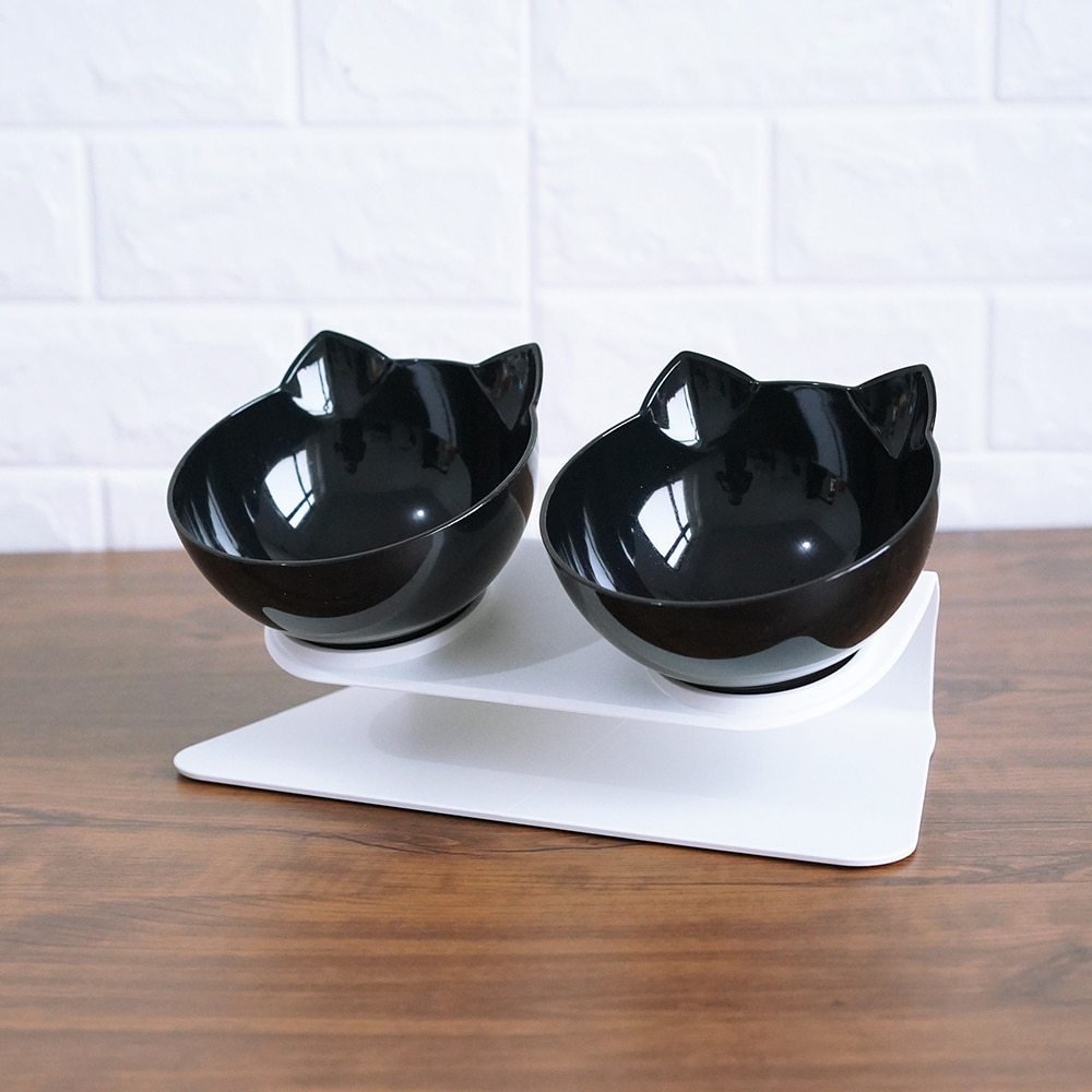 Cat Elevated Feeder Stand With Transparent Bowl - 7
