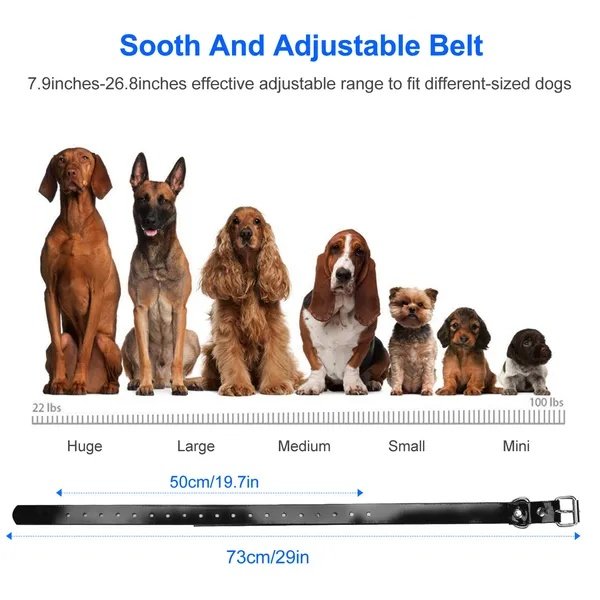 Dog Training Collar Receiver IP67 Waterproof Dog Bark Shock Collar Accessories Adjustable Belt - 2