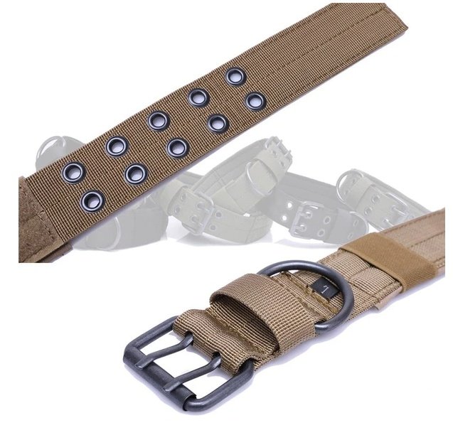 Wide Tactical Heavy Duty Nylon Large Dog Collar K9 Military With Metal Buckle - 6