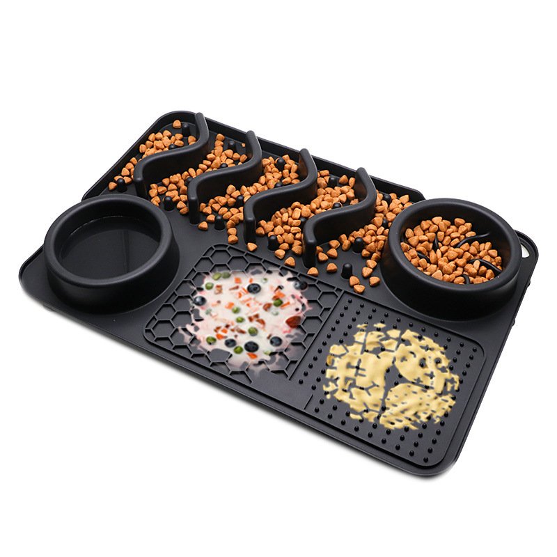 Dog Silicone Licking Pad Pet Licking Mat Silicone Smelling Mat Multifunctional Food Bowl Pets Supplies - 4