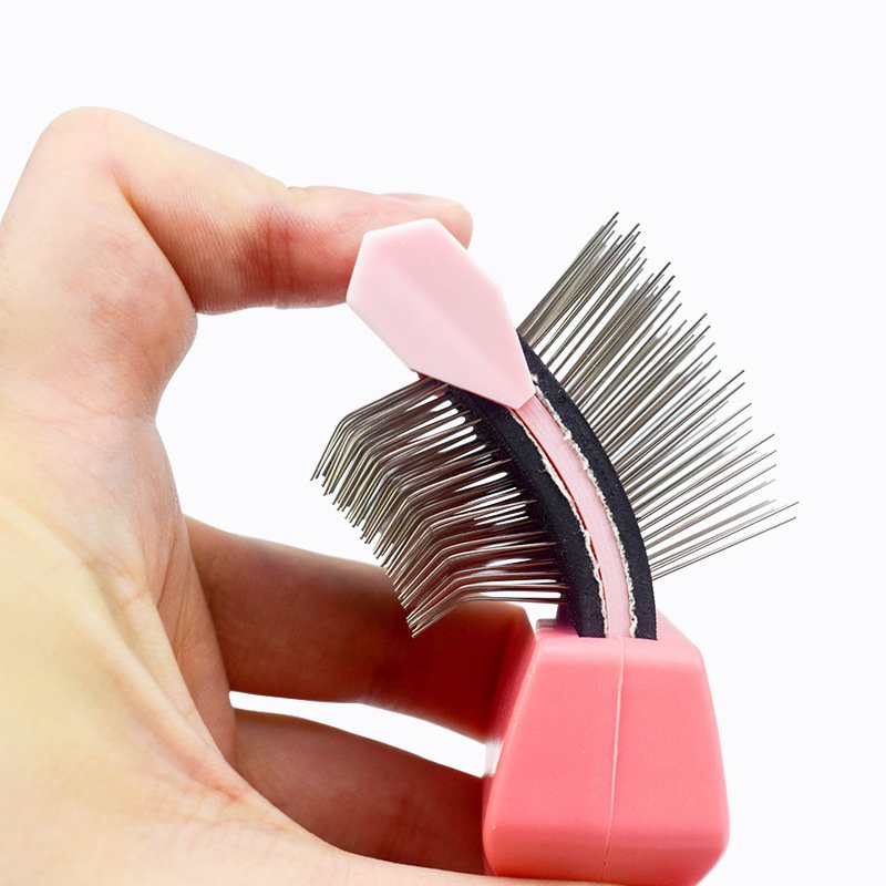 Pet Self Cleaning Hair Brush Cleaning Pets Supplies Cat Double Sided Soft Comb - 2