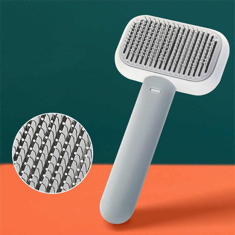 New Pet Cat Dog Hair Brush Hair Massage Comb Open-Knot Brush Grooming Cleaning Tool Stainless Steel Comb - 7