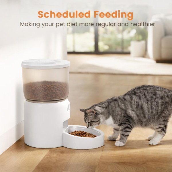 Smart Pet Feeder 3L Automatic Food Dispenser For Cats, Dogs Small Pets Indoor, Timed And Quantitative Dry Food Cat Feeder Kibble, Feeding - 4