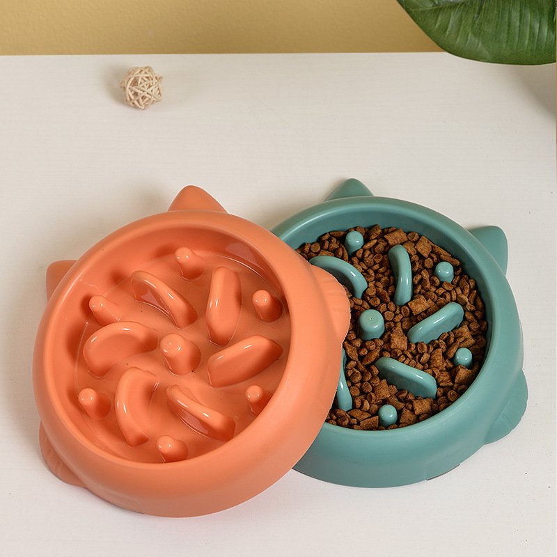 Pet Dog Cat Slow Feeder Bowls Anti Choking Slow Feeder Dish Bowl Home Dog Eating Plate Anti Gulping Bowl Supplies - 3
