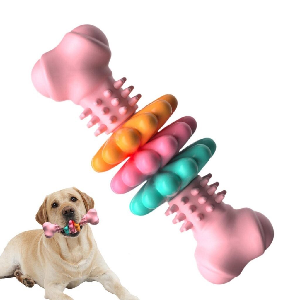 Dog Chew Toy Dog Bone Type Dogs Teeth Cleaning Toys Indestructible TPR Bone Chewing Bite Resistant Teething Toys Pet Products - 8