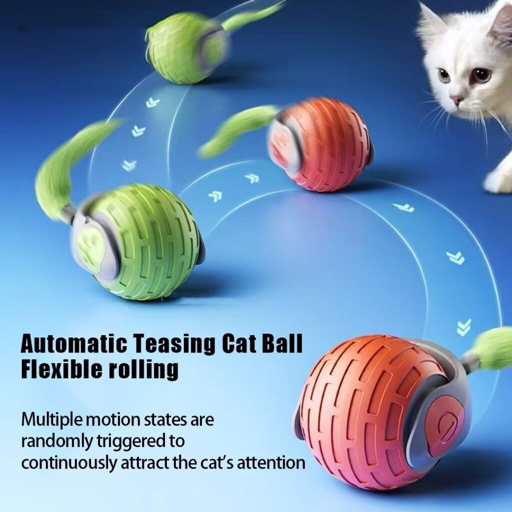 New Interactive Cat Toys Ball Auto Electric Rolling Ball Toys For Cat Kitty Pets Smart Automatic Teaser USB Rechargeable Cat Toy Pet Products - 9