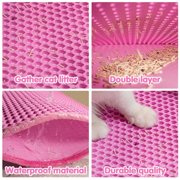 Double Layer Rice Shaped Cat Litter Pad - 3