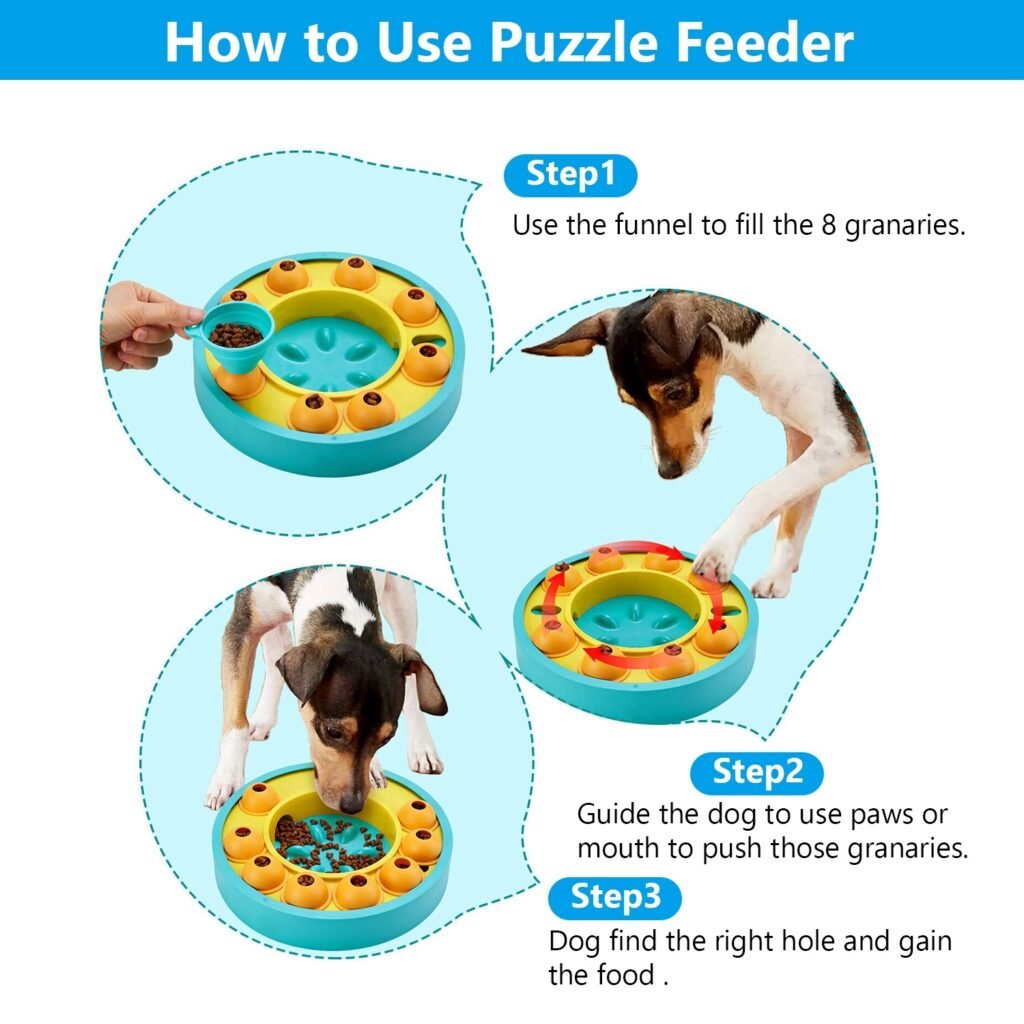 1Pc Dog Puzzle Food Feeder Slow Feeding Bowl Interactive Toy Dog Treat Dispensing Toy For IQ Training Mental Enrichment For Small Medium Large Dog Cat - 4