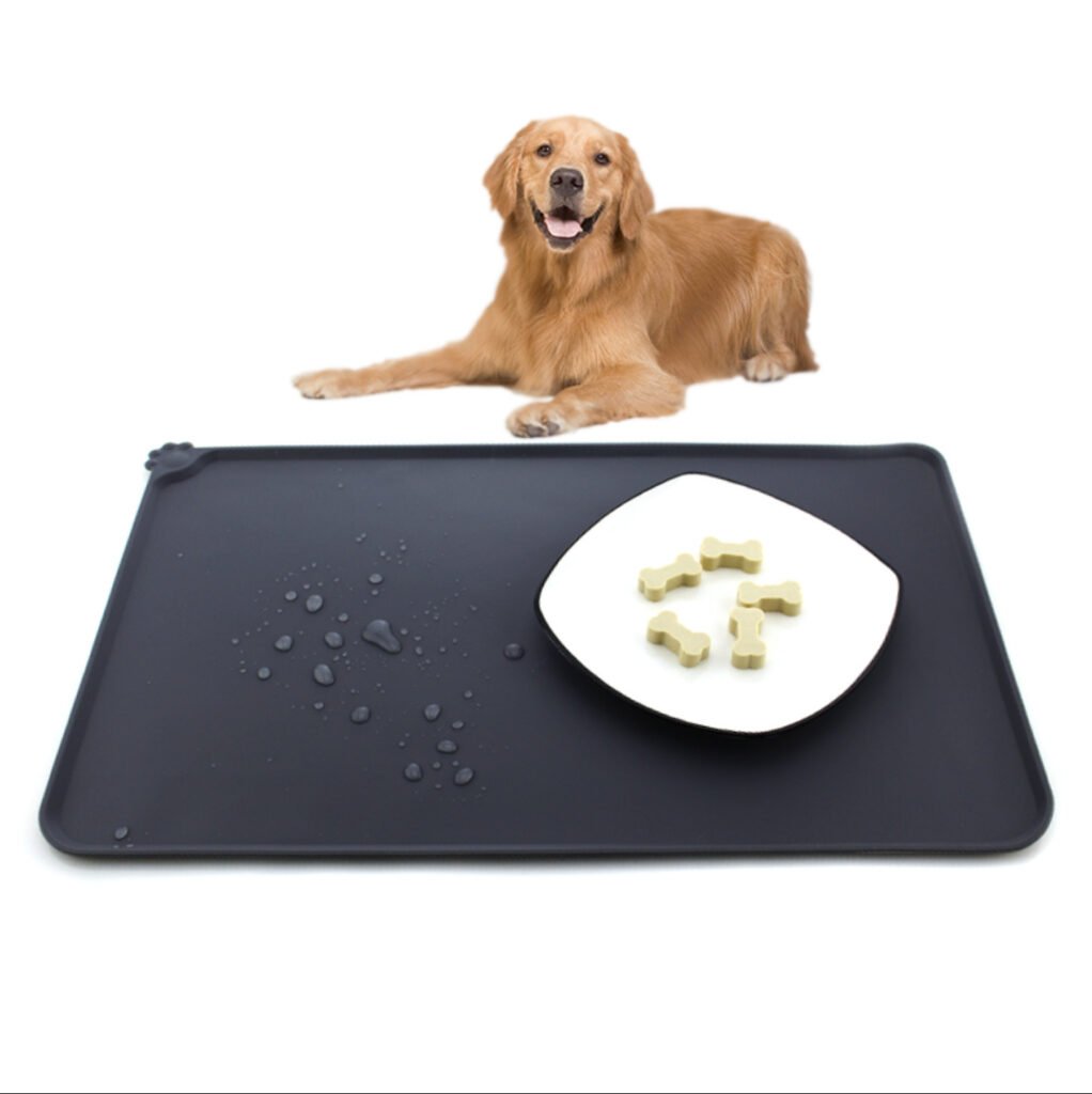Waterproof Pet Mat For Dogs And Cats Pure Color Silicone Pet Food Mat - 4
