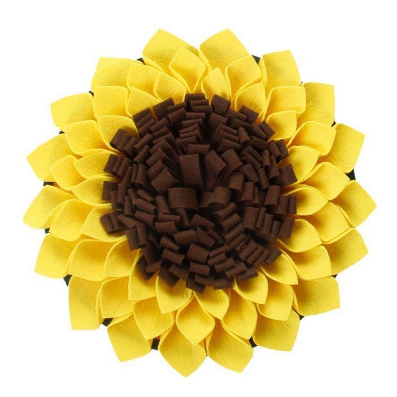 Non Slip Dog Sniffing Snuffle Mat Washable Sunflower Slow Feeding Food Pet Nosework Training Treat - 4