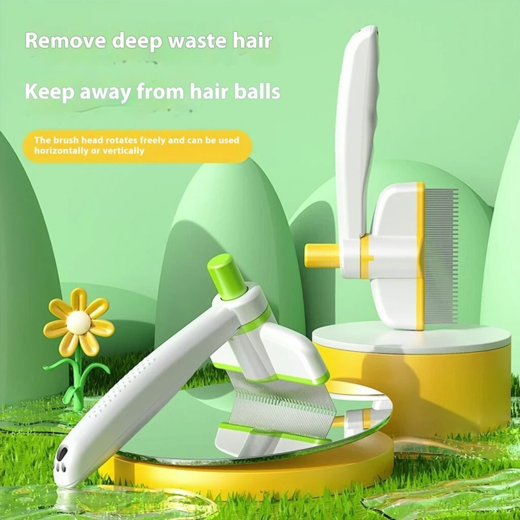 Cat Comb Tie Removal Floating Hair Magic Long Hair Pet Self-Cleaning Row Dog Cat Comb Grooming Supplies Flea Removal Brush Pets Products - 9