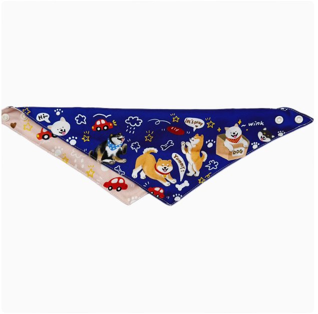 Shiba Inu Color Matching Triangular Binder Can Be Worn On Both Sides - 3