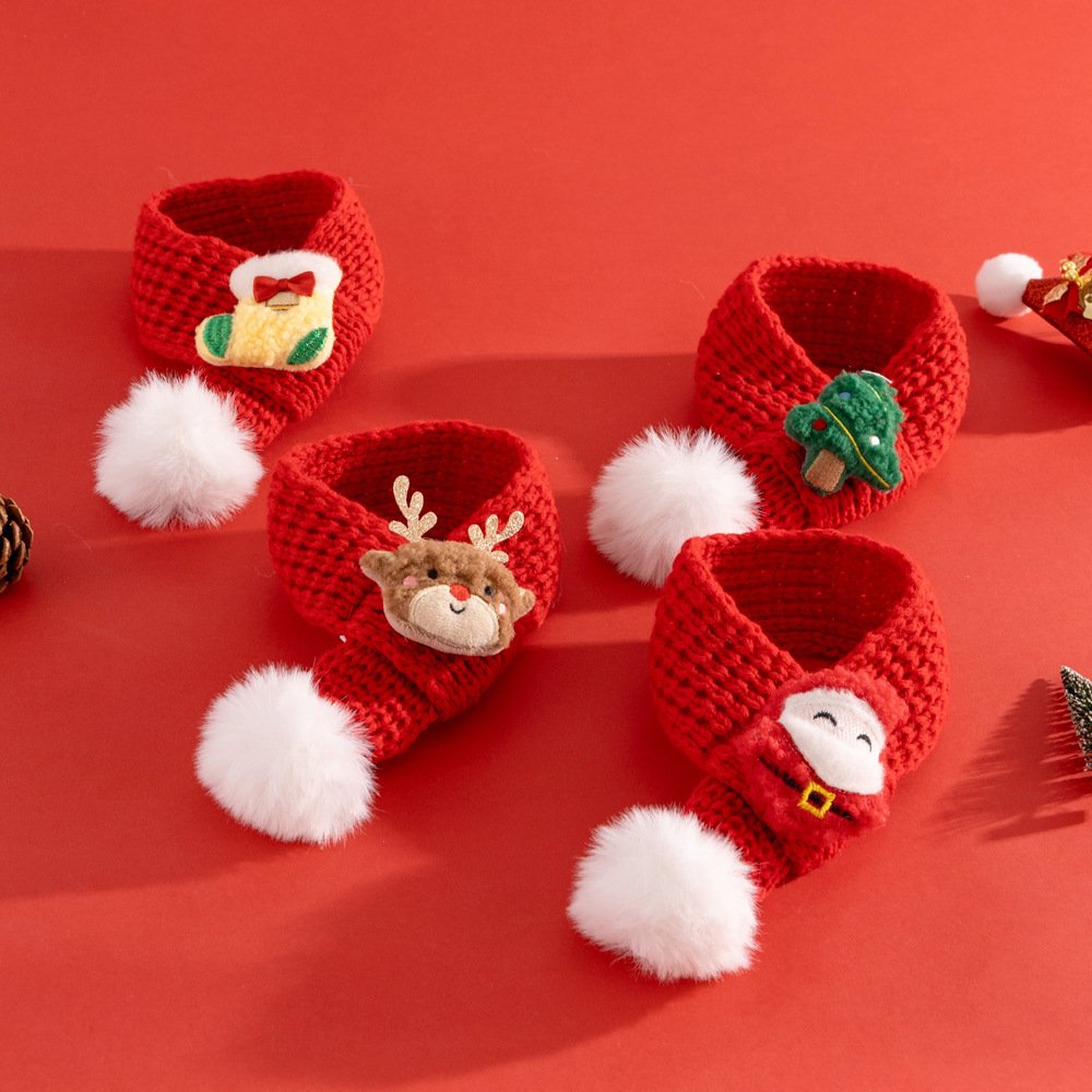 Christmas Cat Scarf Pet Elderly Decorations - 7
