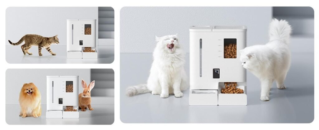 Waithem WiFi Automatic Pet Feeder & Waterer 2-in-1 Set App-Controlled, 2-Week Capacity, Detachable &Washable, Moisture-Proof - 7