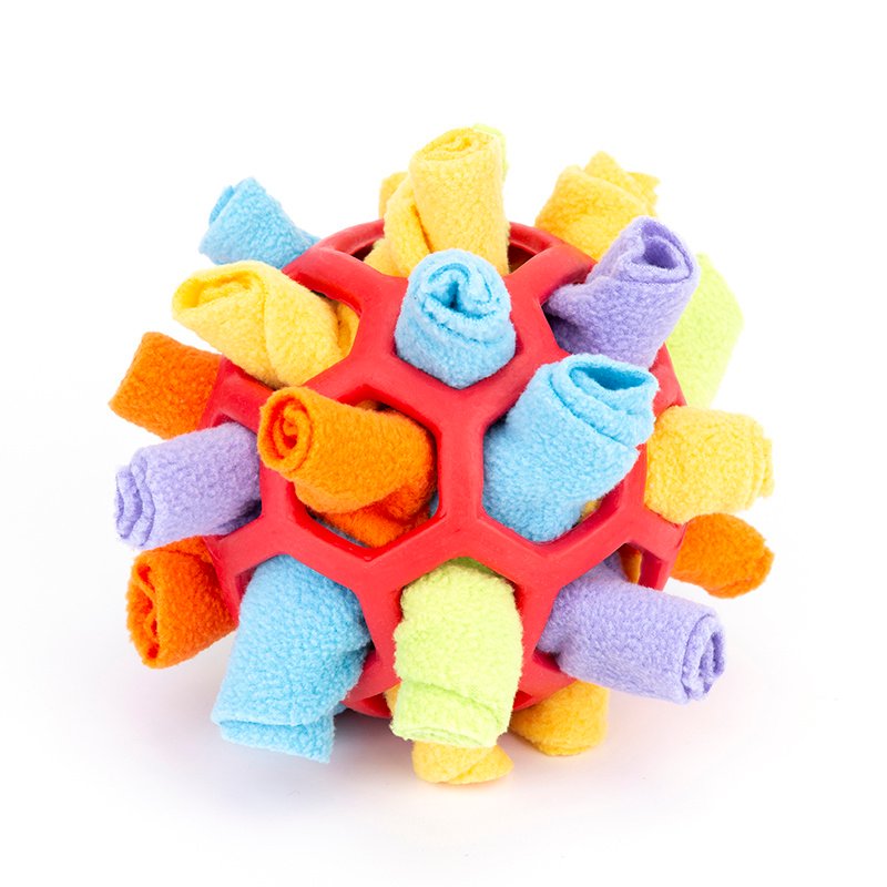 Pet Dog Sniff & Snack Puzzle Ball  Snuffle Ball Canine Enrichment Nose Pad Toys - 6