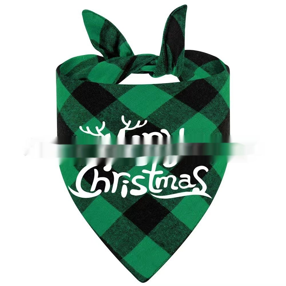 Wan Christmas Pet Triangle Plaid - 6