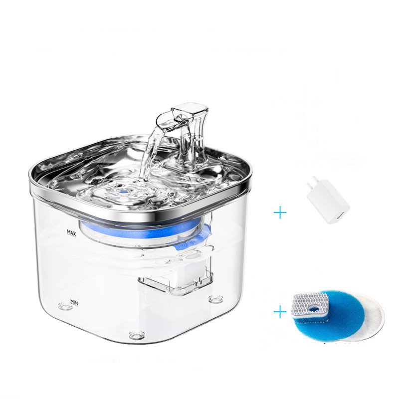 Pet Cat Dog Stainless Steel Automatic Circulation Water Dispenser Intelligent Fountain Pets Accessories - 10