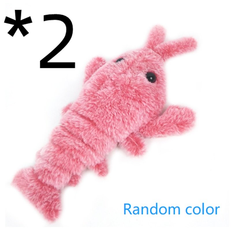 Pet Toys Electric Jumping Shrimp USB Charging Simulation Lobster Funny Cat Plush Pets Toy - 10