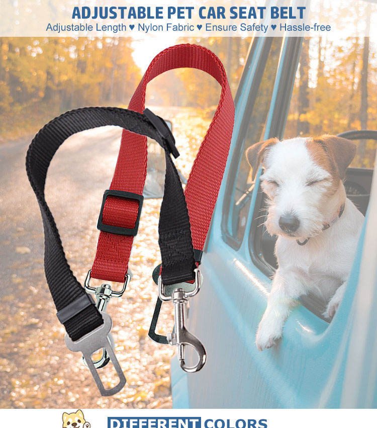 High Quality Durable Pet Cat Dog Vehicle Leash Nylon Adjustable Car Seat Dog Safety Belt Pet Leashes - 4