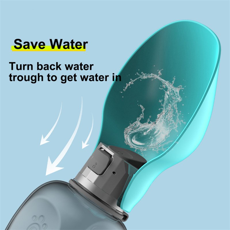 800ml Dogs Water Bottle Portable High Capacity Leakproof Pet Foldable Drinking Bowl Golden Retriever Outdoor Walking Supplies Pet Products - 4