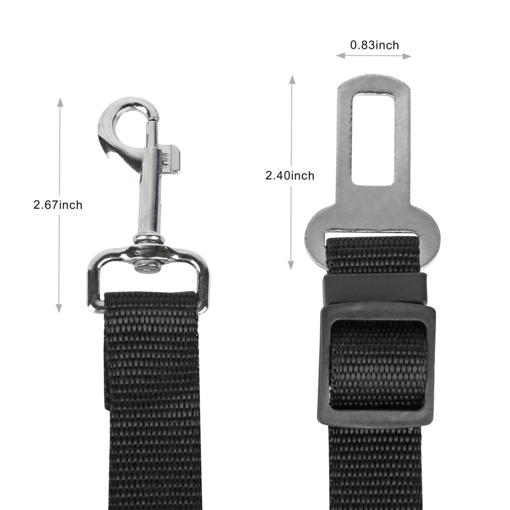 2Pcs Pet Dog Seat Belt Leash Adjustable Pet Dog Cat Safety Leads Harness Car Vehicle Nylon Fabric Seatbelt Strap - 10