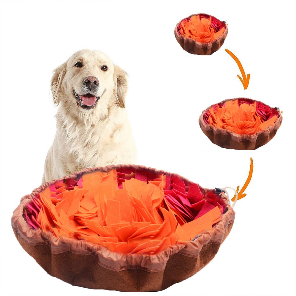 Pet Toy Dog Food-Dispensing Sniffing Training Bowl Puzzle Stress-Relief Scent Training - 4