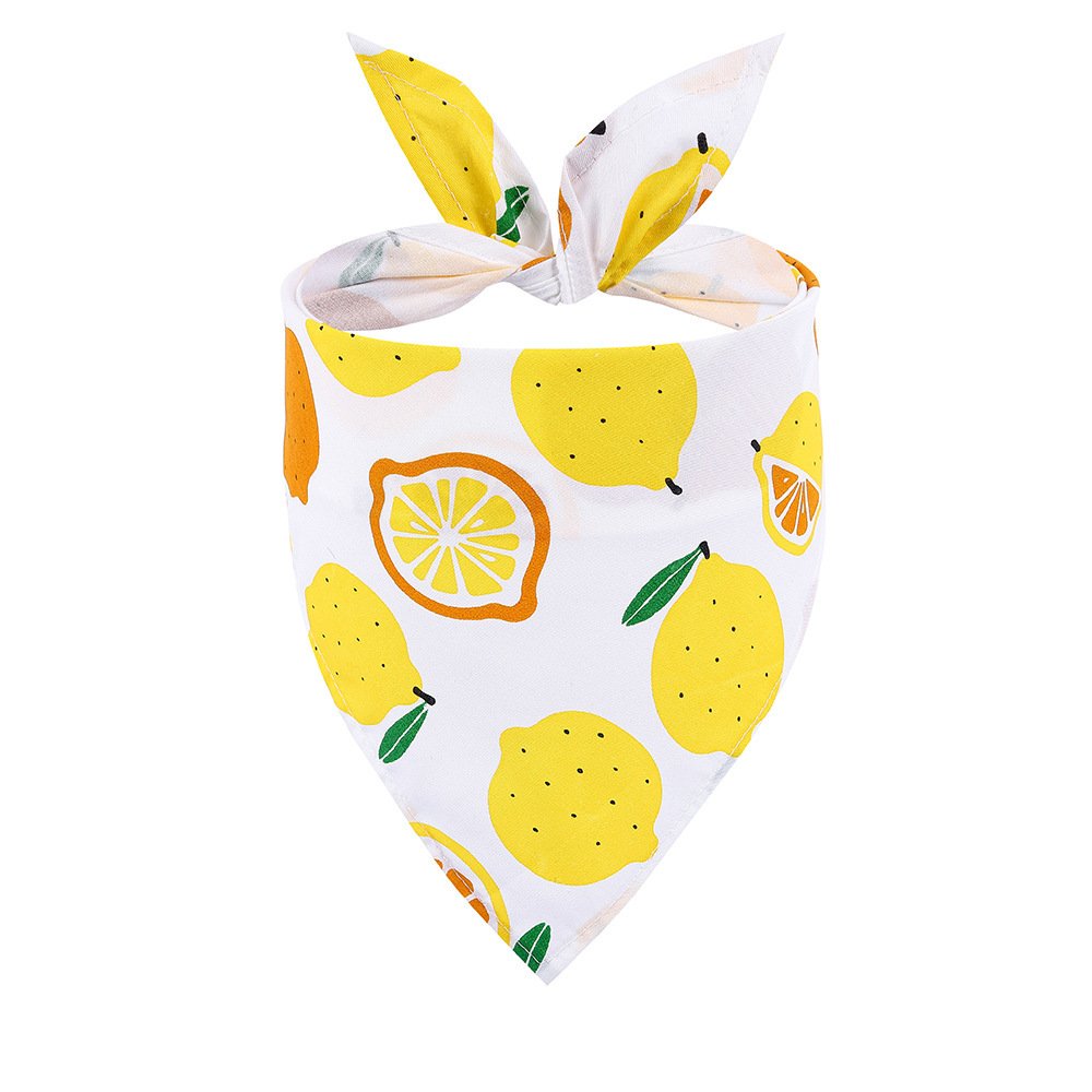 New Pet Triangle Summer Fruit Dog Saliva Towel - 7