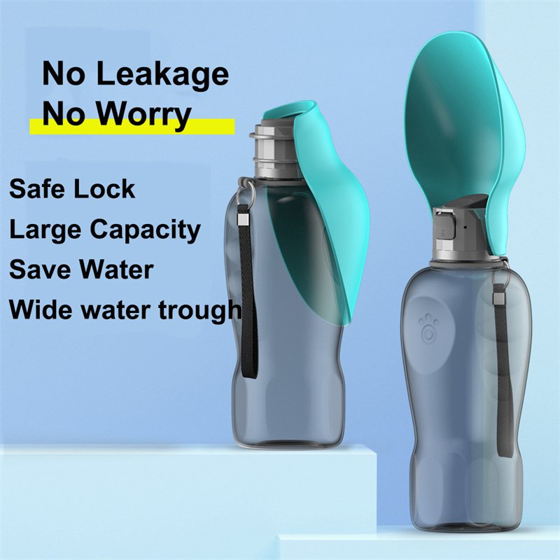 800ml Dogs Water Bottle Portable High Capacity Leakproof Pet Foldable Drinking Bowl Golden Retriever Outdoor Walking Supplies Pet Products - 9