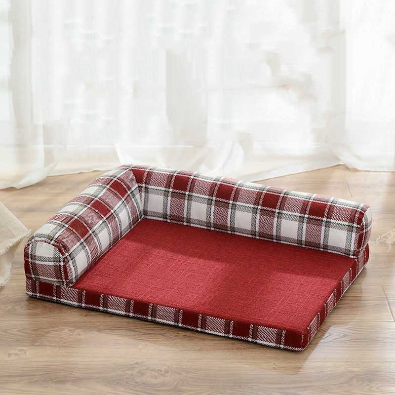 Removable And Washable Cushions Scratch-resistant Linen Dog Sofa Bed - 4