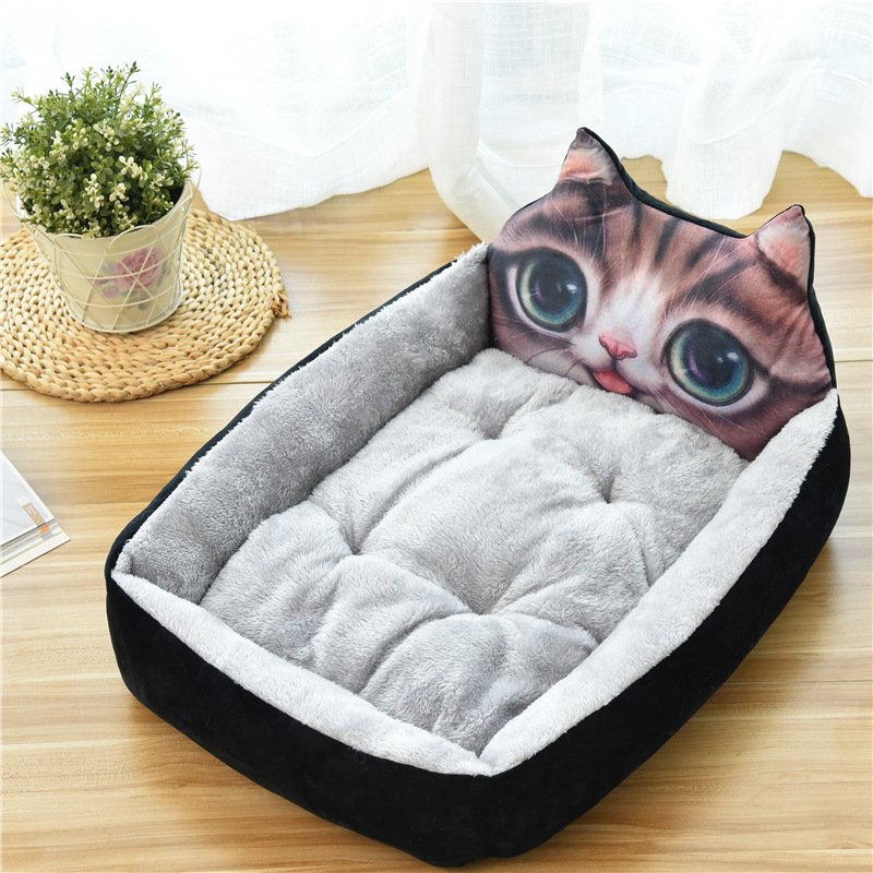 Large Pet Cat Dog Bed 7Colors Warm Cozy Dog House Soft Fleece Nest Dog Baskets - 6